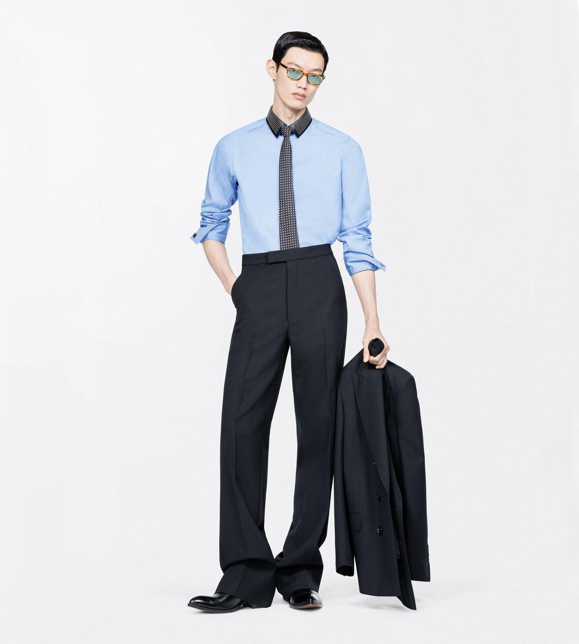 PIECE DYED POPLIN FLUID FIT SHIRT