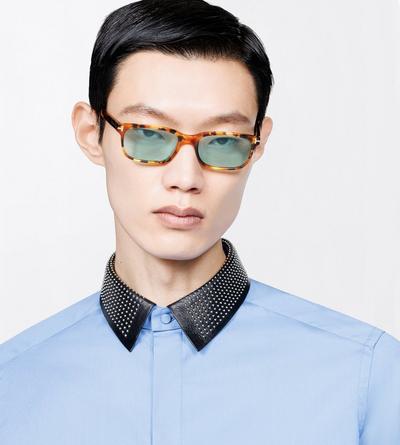 TOM FORD COTTON CORN BLUE PIECE DYED POPLIN FLUID FIT SHIRT