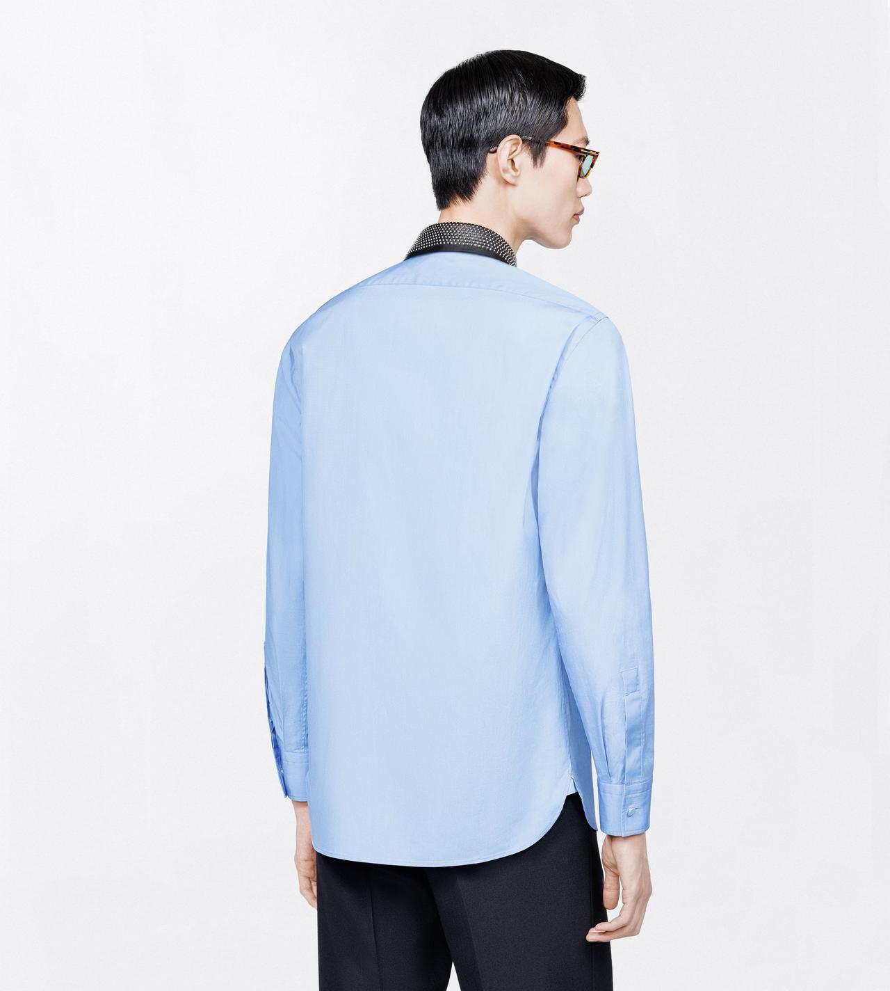 TOM FORD COTTON CORN BLUE PIECE DYED POPLIN FLUID FIT SHIRT