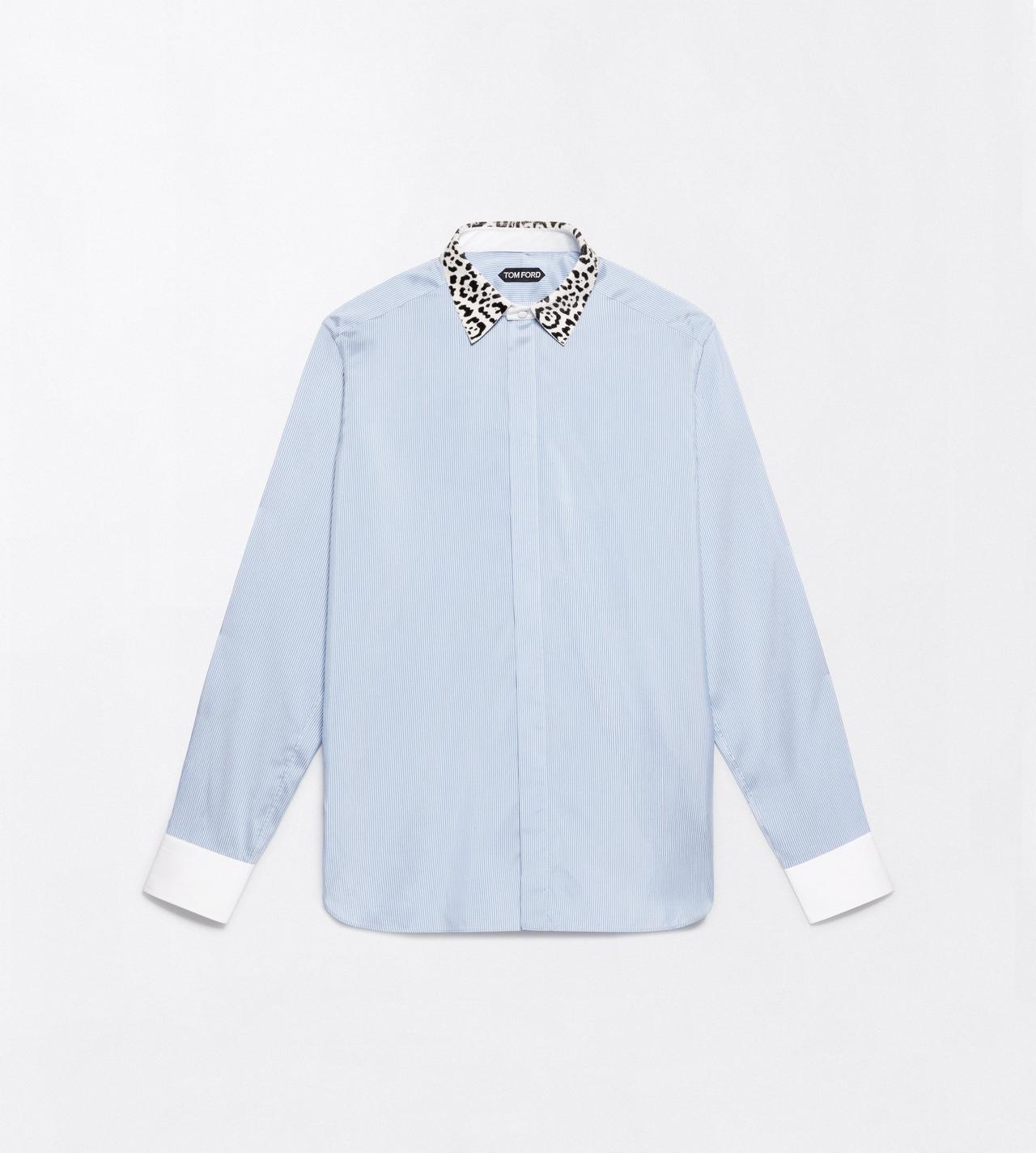 TOM FORD  SKY BLUE  OFF WHITE SPORT SHIRTS LONG SLEEVE SHIRT