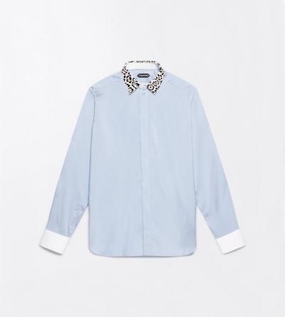 TOM FORD  SKY BLUE  OFF WHITE SPORT SHIRTS LONG SLEEVE SHIRT