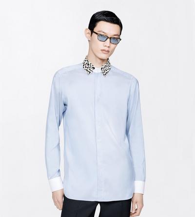 TOM FORD  SKY BLUE  OFF WHITE SPORT SHIRTS LONG SLEEVE SHIRT