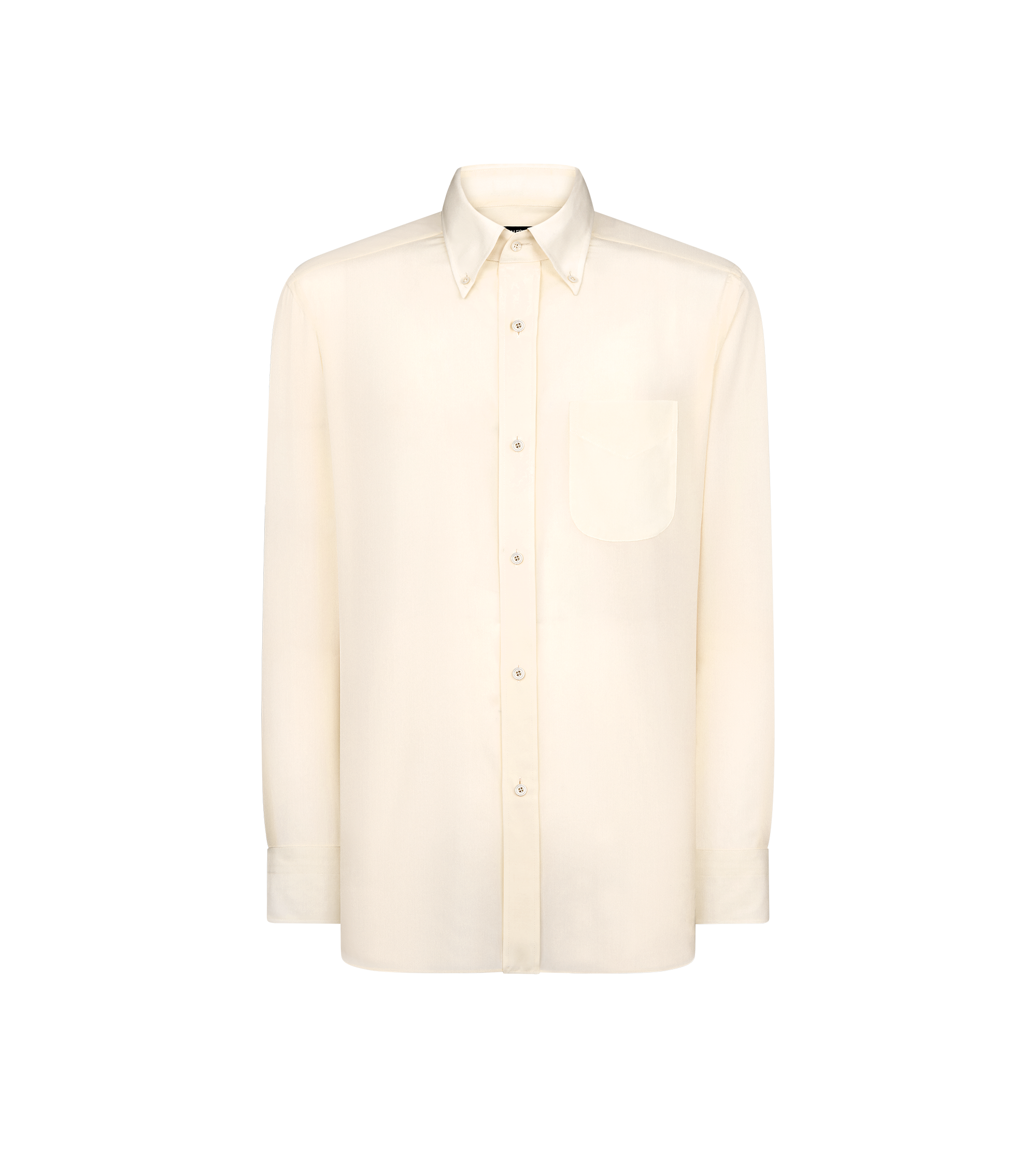 CREPE SATIN FLUID FIT SHIRT: IVORY