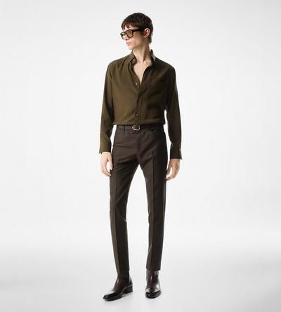 CREPE SATIN FLUID FIT SHIRT image number 1
