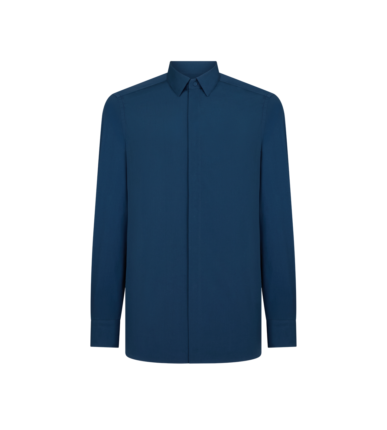 TOM FORD COTTON DARK INDIGO HEMD AUS FEINER GIZA-POPELINE MIT KLASSISCHER PASSFORM