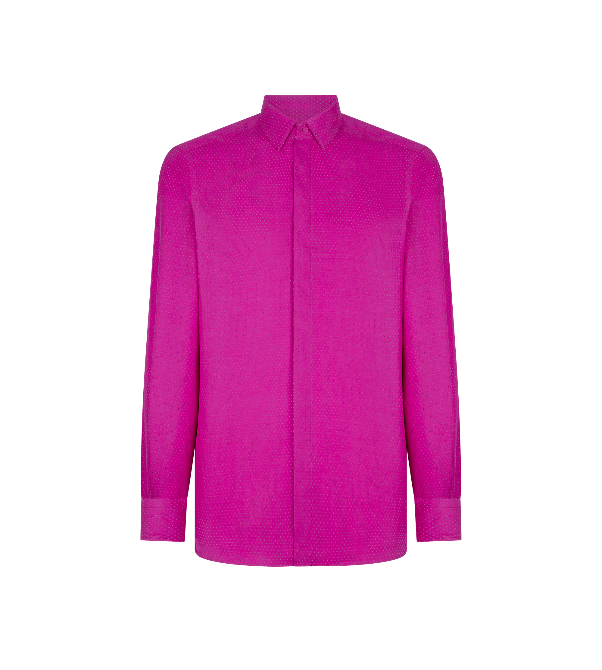 PERFORATED DOT SILK TWILL CLASSIC FIT SHIRT