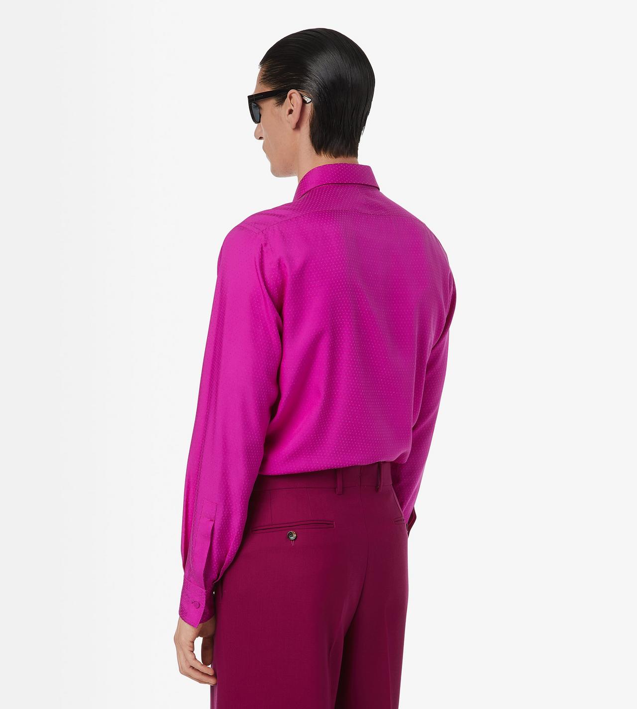 PERFORATED DOT SILK TWILL CLASSIC FIT SHIRT image number 3