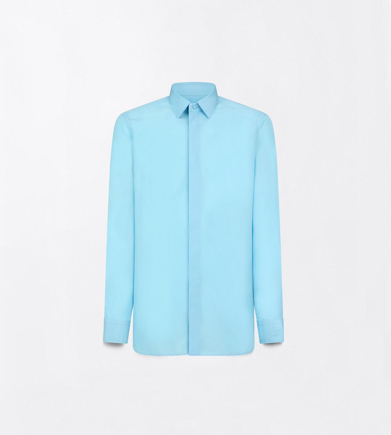 TOM FORD SILK BABY BLUE WASHED HABOTAI CLASSIC FIT SHIRT