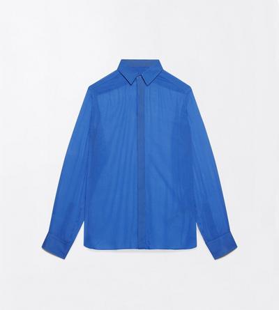 TOM FORD SILK OC ORGANZA TINY STRIPE CLASSIC FIT SHIRT