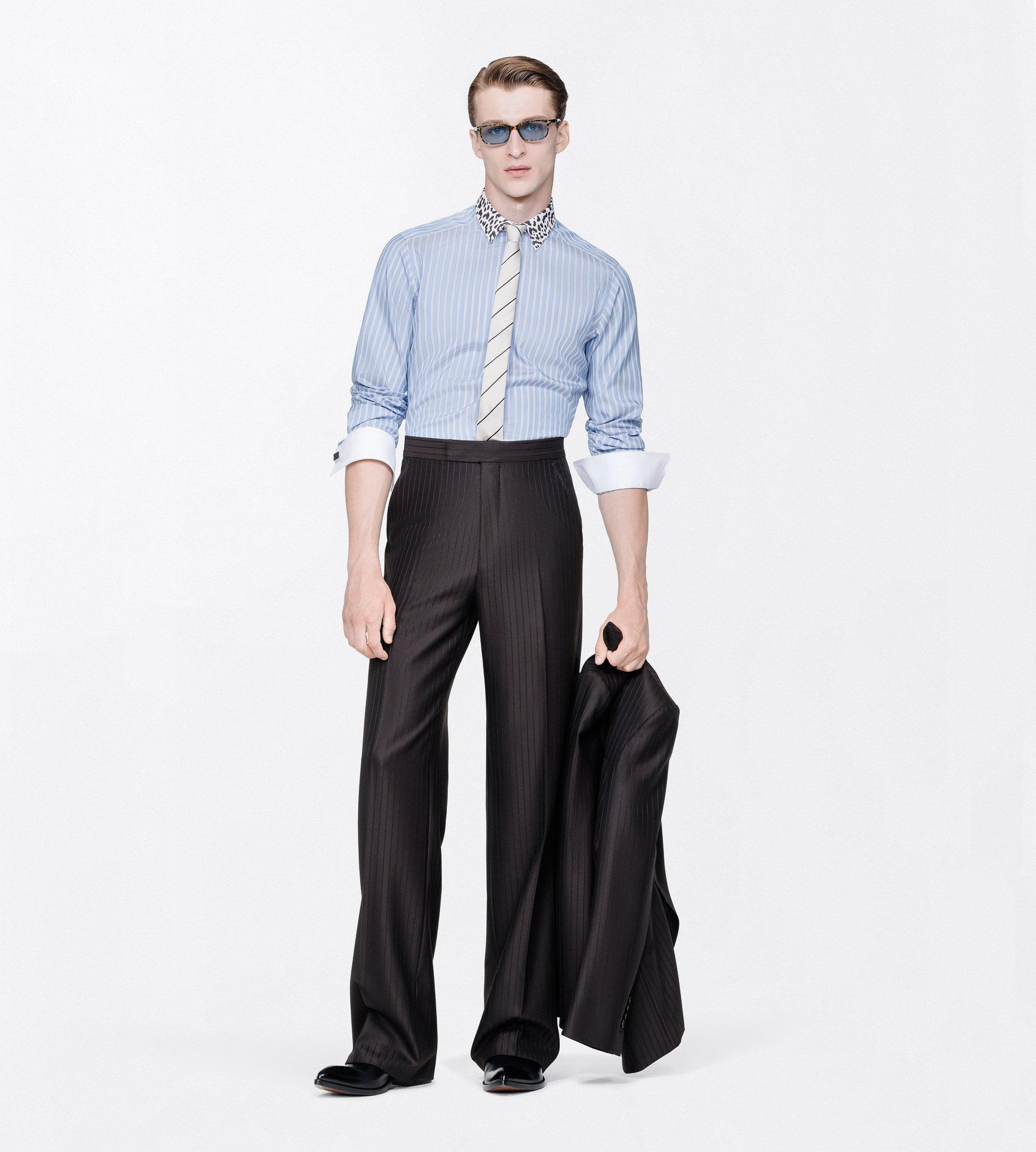 SILK TRACK STRIPE CLASSIC FIT SHIRT