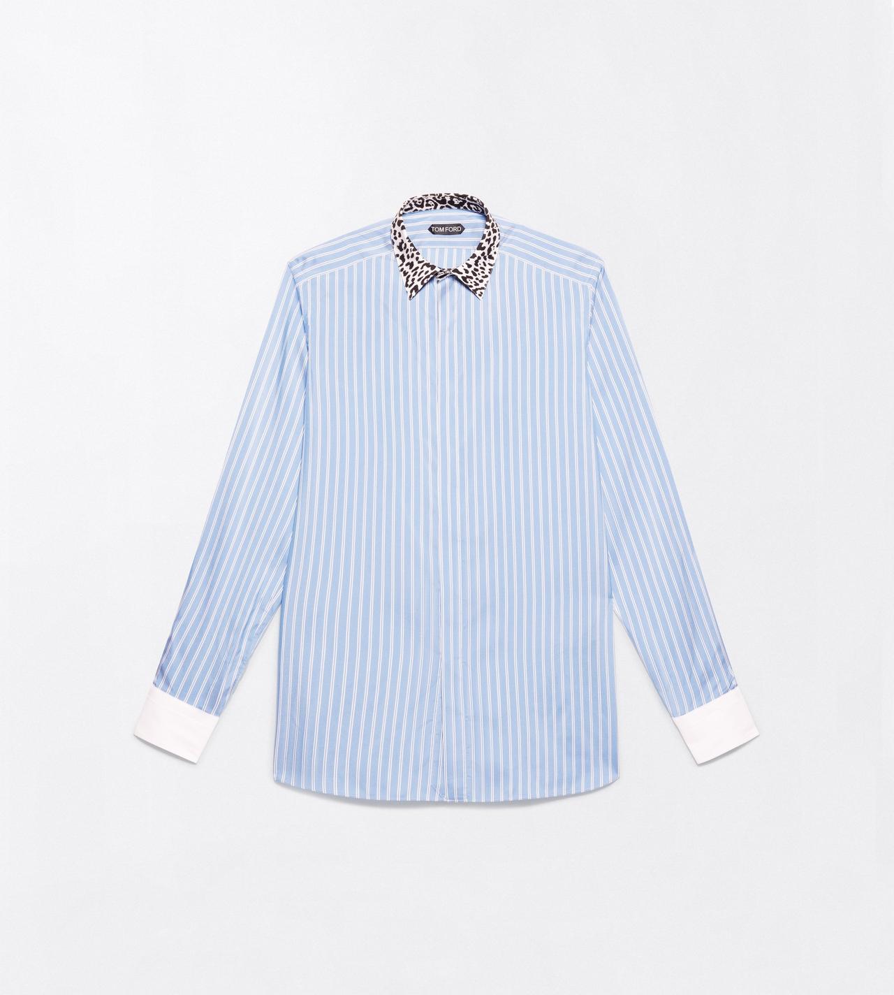 TOM FORD SILK OC SILK TRACK STRIPE CLASSIC FIT SHIRT