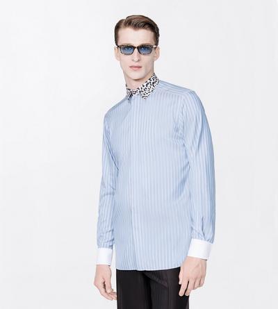 TOM FORD SILK OC SILK TRACK STRIPE CLASSIC FIT SHIRT