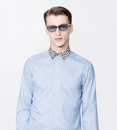 TOM FORD SILK OC SILK TRACK STRIPE CLASSIC FIT SHIRT
