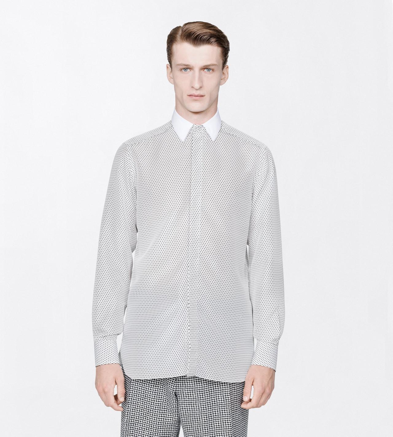 TOM FORD SILK OC PRINTED SMALL OVAL CLASSIC FIT SHIRT