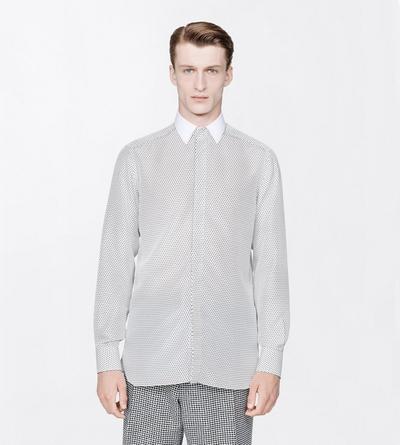 TOM FORD SILK OC PRINTED SMALL OVAL CLASSIC FIT SHIRT