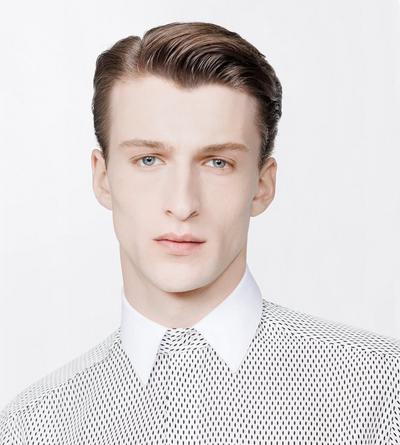 TOM FORD SILK OC PRINTED SMALL OVAL CLASSIC FIT SHIRT