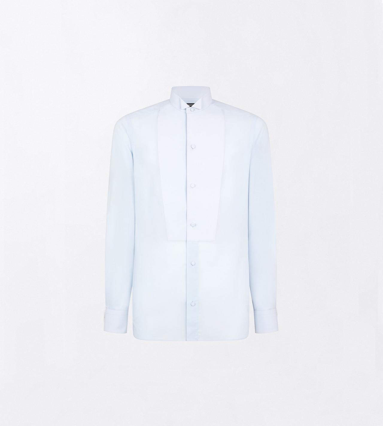 TOM FORD COTTON POWDER BLUE HEMD AUS GEWASCHENEM MUSSELIN MIT FLIESSENDER PASSFORM