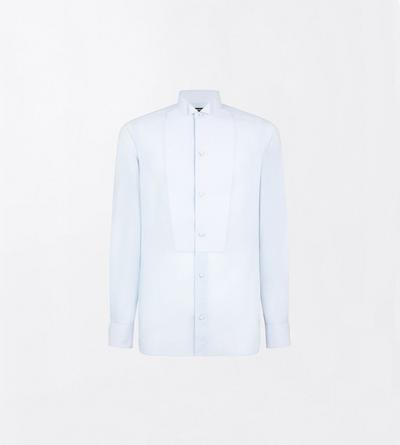 TOM FORD COTTON POWDER BLUE HEMD AUS GEWASCHENEM MUSSELIN MIT FLIESSENDER PASSFORM