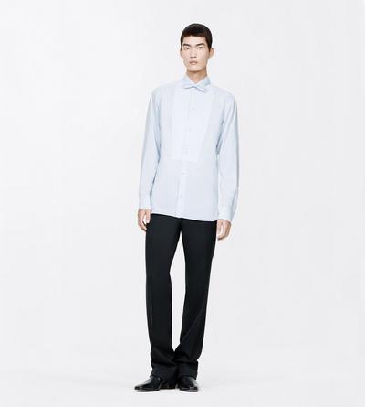 TOM FORD COTTON POWDER BLUE HEMD AUS GEWASCHENEM MUSSELIN MIT FLIESSENDER PASSFORM