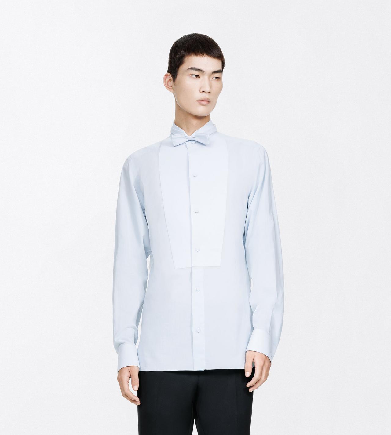 TOM FORD COTTON POWDER BLUE HEMD AUS GEWASCHENEM MUSSELIN MIT FLIESSENDER PASSFORM