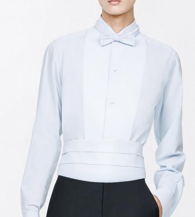 TOM FORD COTTON POWDER BLUE HEMD AUS GEWASCHENEM MUSSELIN MIT FLIESSENDER PASSFORM