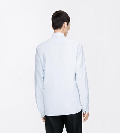 TOM FORD COTTON POWDER BLUE HEMD AUS GEWASCHENEM MUSSELIN MIT FLIESSENDER PASSFORM
