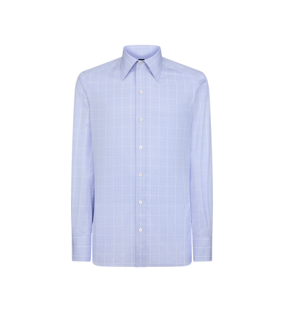 FINE PRINCE OF WALES SLIM FIT SHIRT