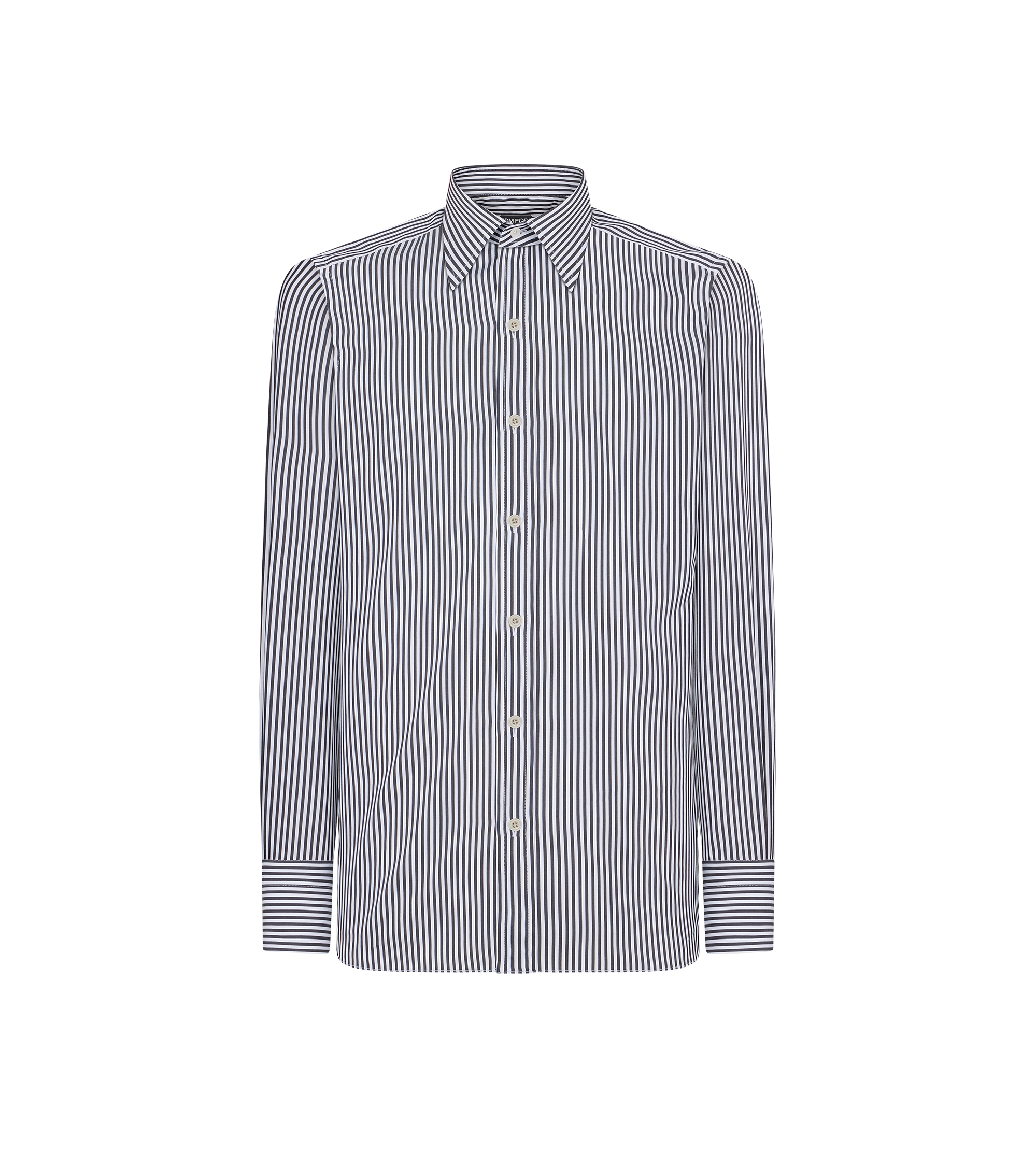 SILK COTTON STRIPE SLIM FIT SHIRT