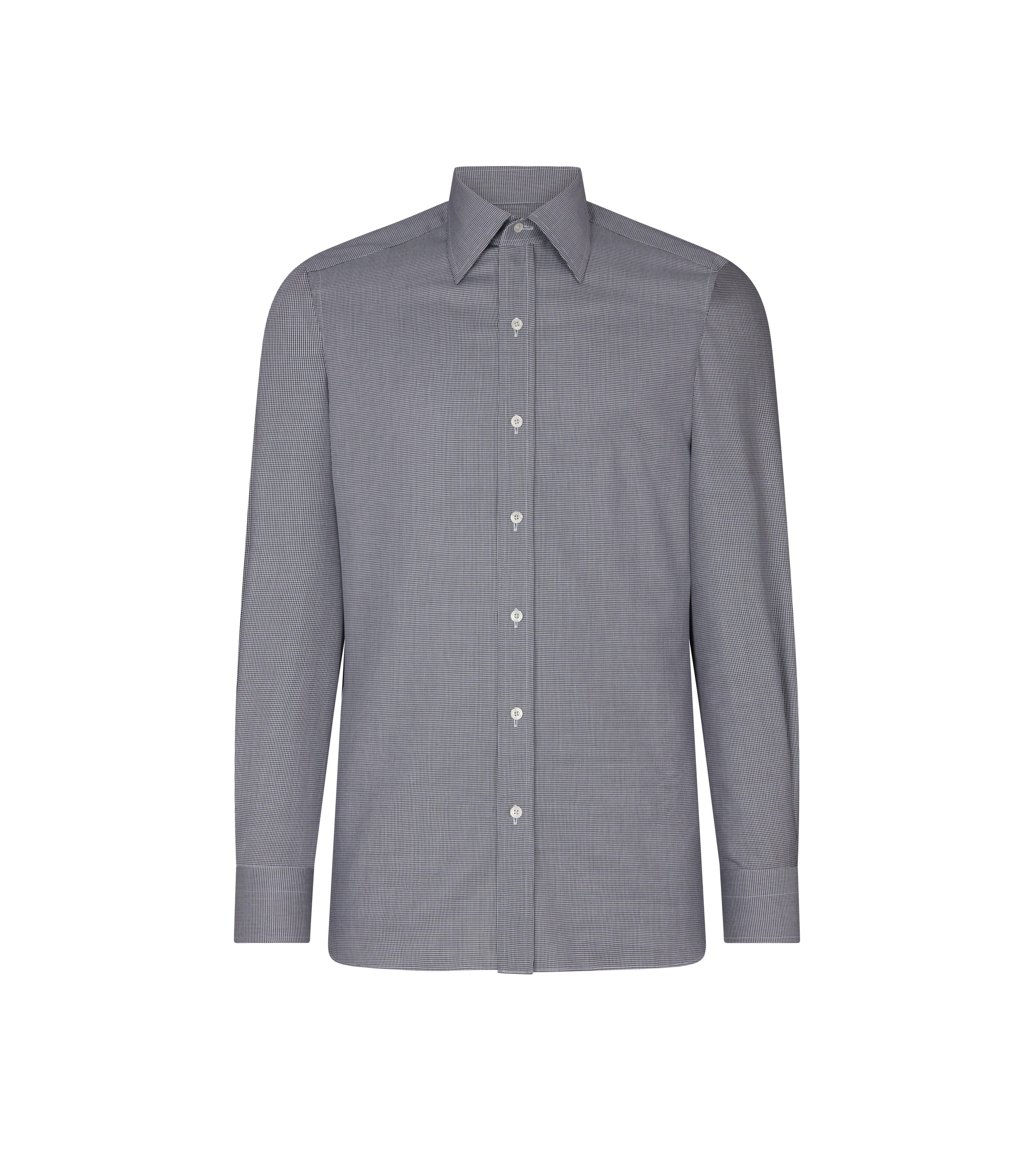 MICRO HOUNDSTOOTH SLIM FIT SHIRT
