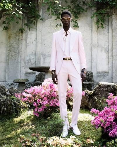 TOM FORD SILK DUSTY PINK CREPE SATIN SLIM FIT SHIRT