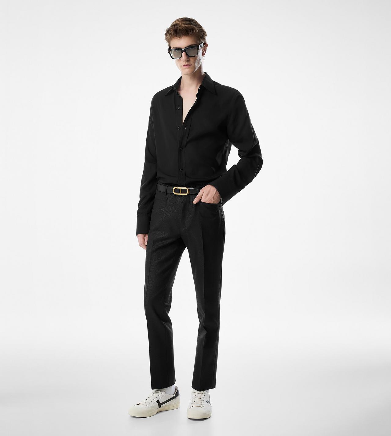 CREPE SATIN SLIM FIT SHIRT image number 1