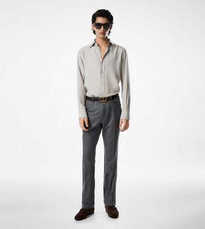 WASHED TWILL SLIM FIT SHIRT image number 1