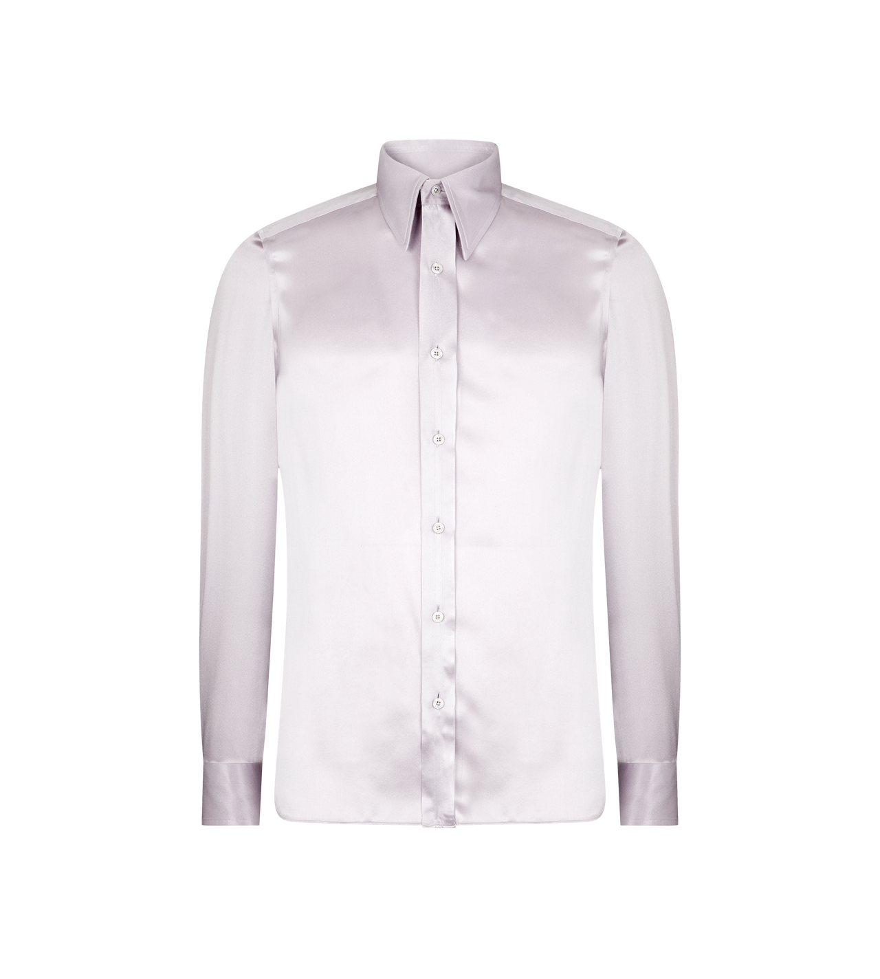 SILK CHARMEUSE SLIM FIT SHIRT image number 0