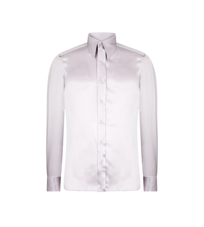 SILK CHARMEUSE SLIM FIT SHIRT image number 0