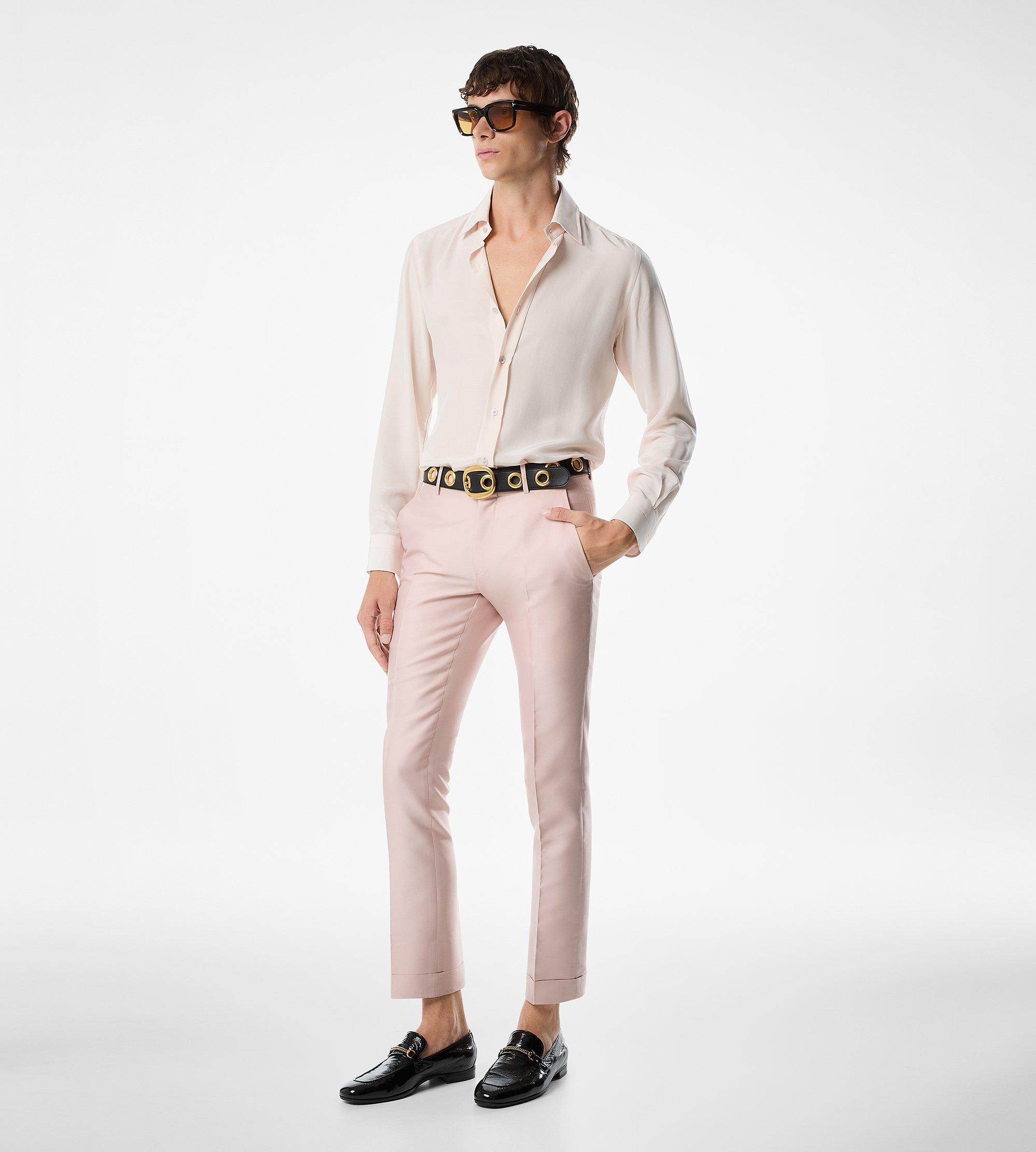 WASHED SILK POPLIN SLIM FIT SHIRT