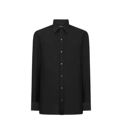 WASHED SILK POPLIN SLIM FIT SHIRT image number 0
