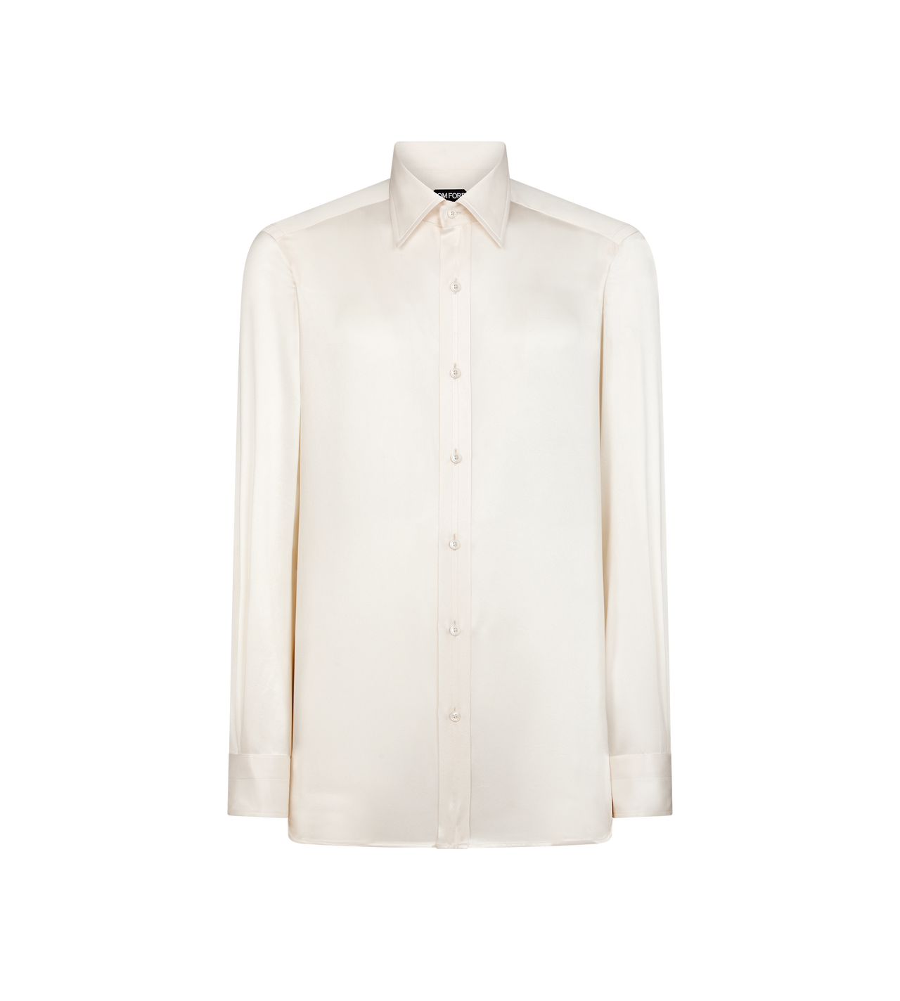 SILK CHARMEUSE SLIM FIT SHIRT image number 0