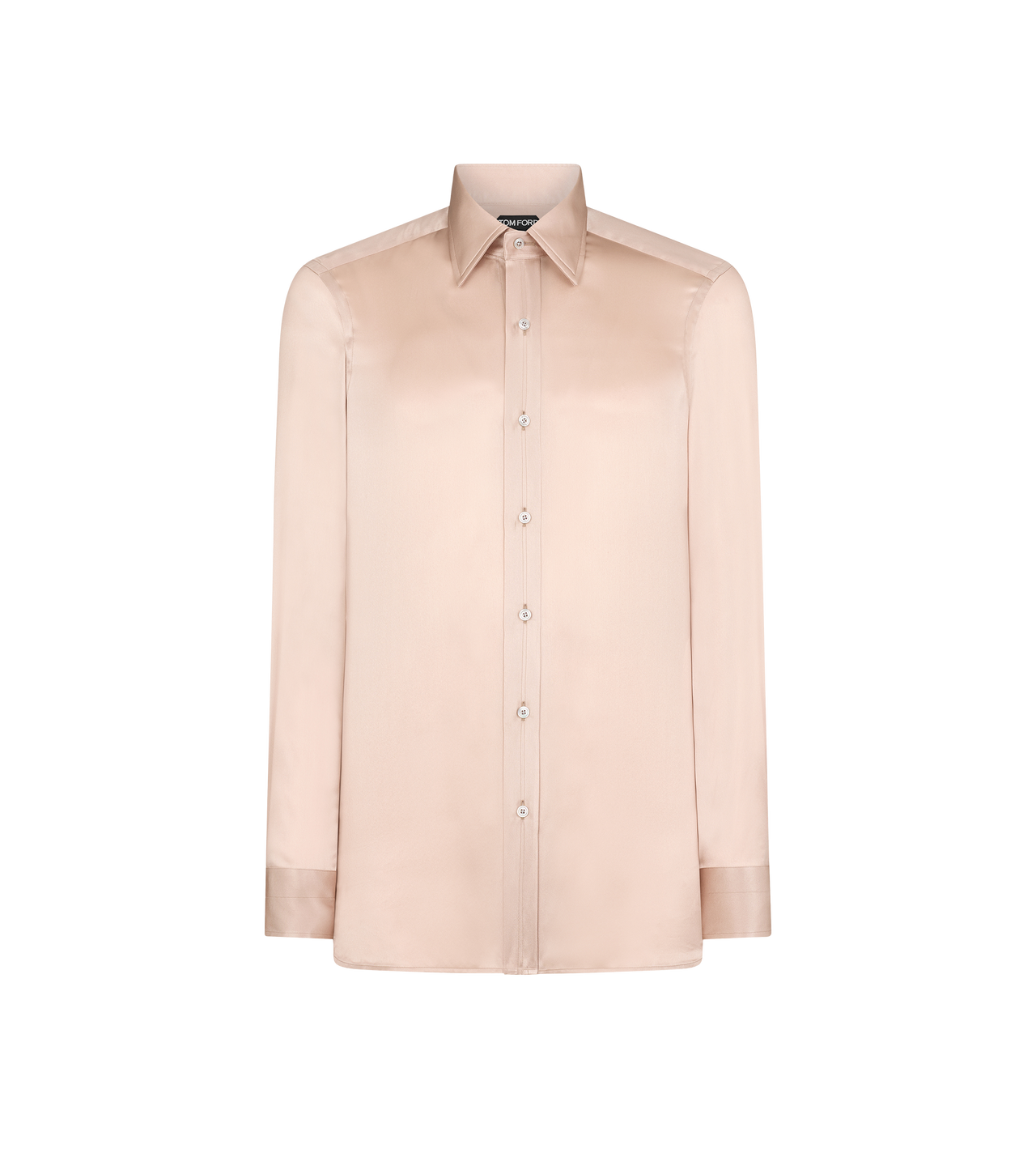 SILK CHARMEUSE SLIM FIT SHIRT image number 0
