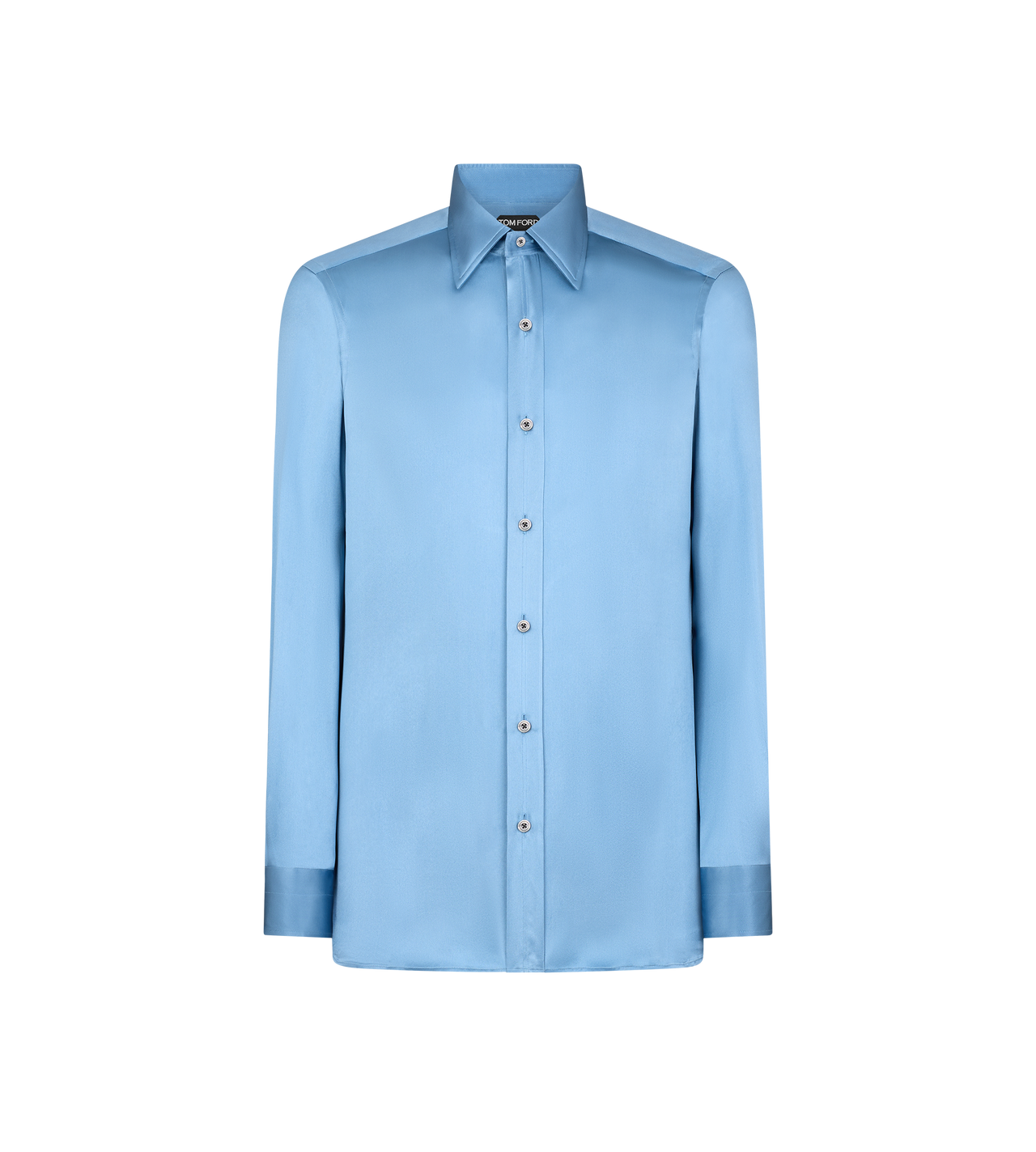 SILK CHARMEUSE SLIM FIT SHIRT image number 0