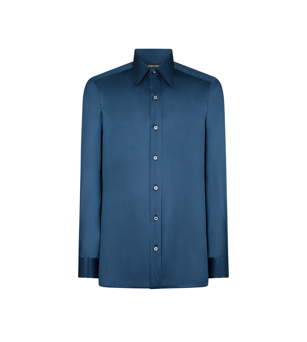 SILK CHARMEUSE SLIM FIT SHIRT image number 0