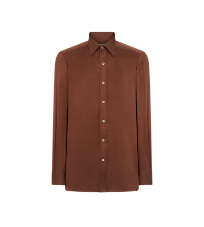 TOM FORD SILK OC SEIDEN-CHARMEUSE SLIM FIT HEMD