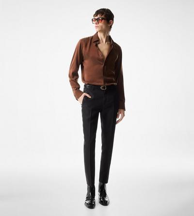 TOM FORD SILK OC SEIDEN-CHARMEUSE SLIM FIT HEMD