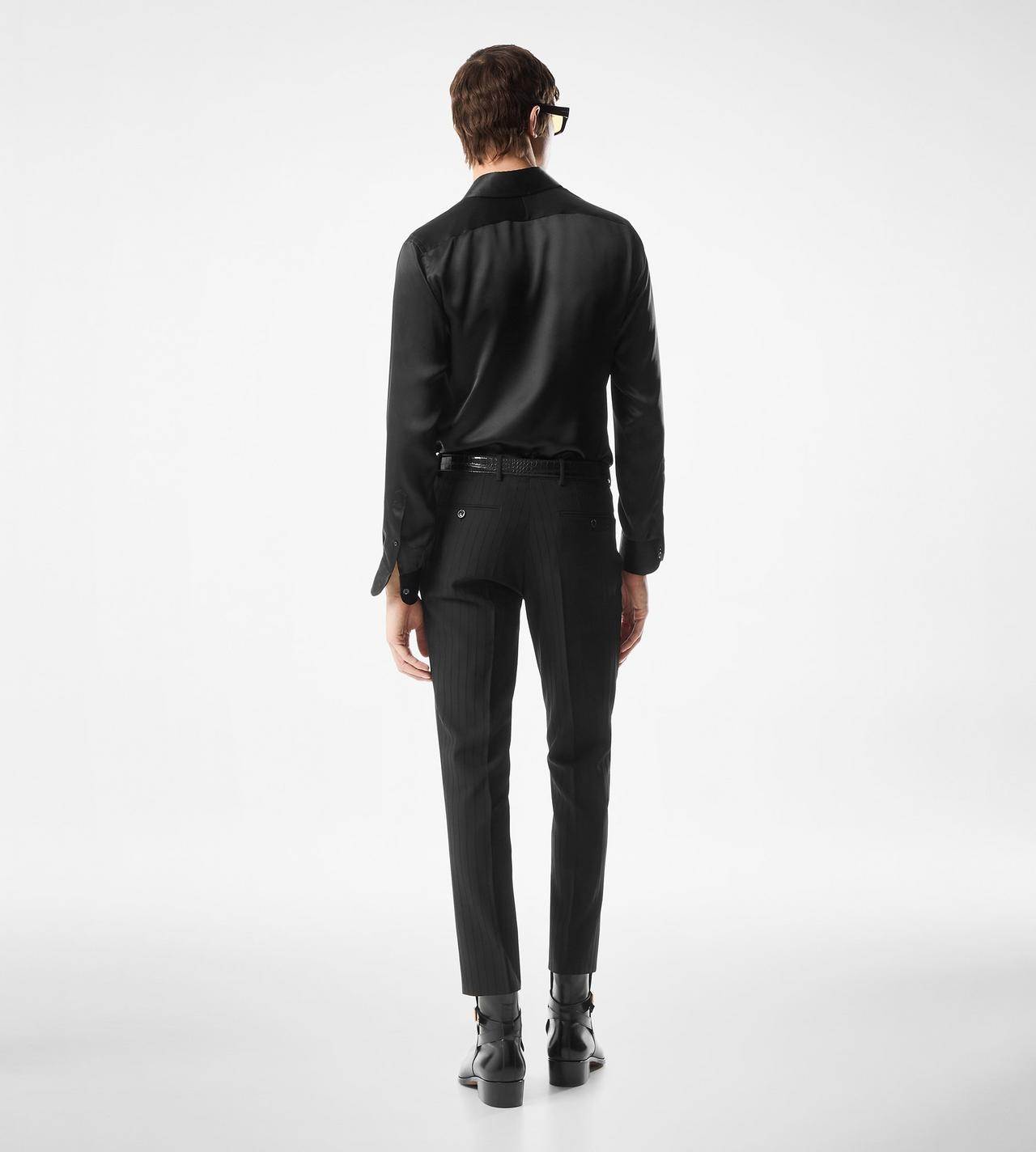 SILK CHARMEUSE SLIM FIT SHIRT image number 2