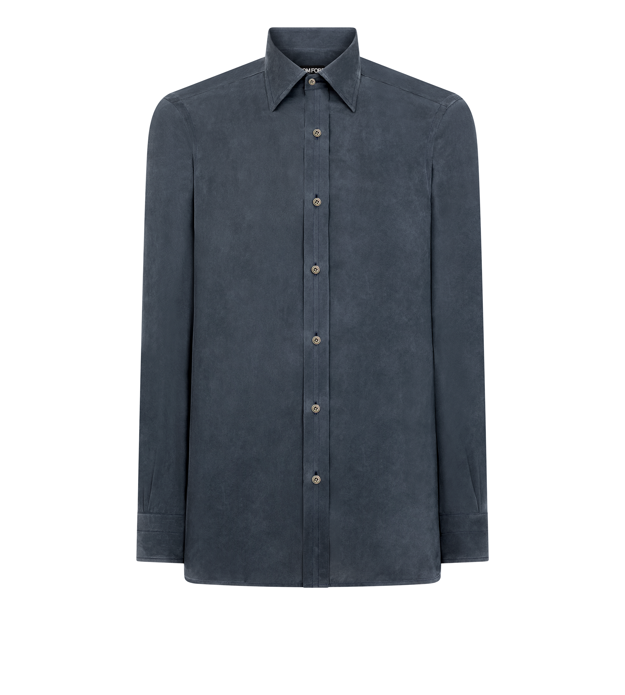 WASHED SILK TWILL SLIM FIT SHIRT