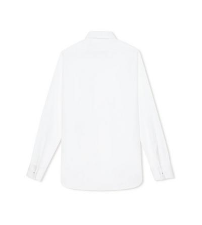 TOM FORD COTTON WHITE CHEMISE COUPE SLIM EN POPELINE