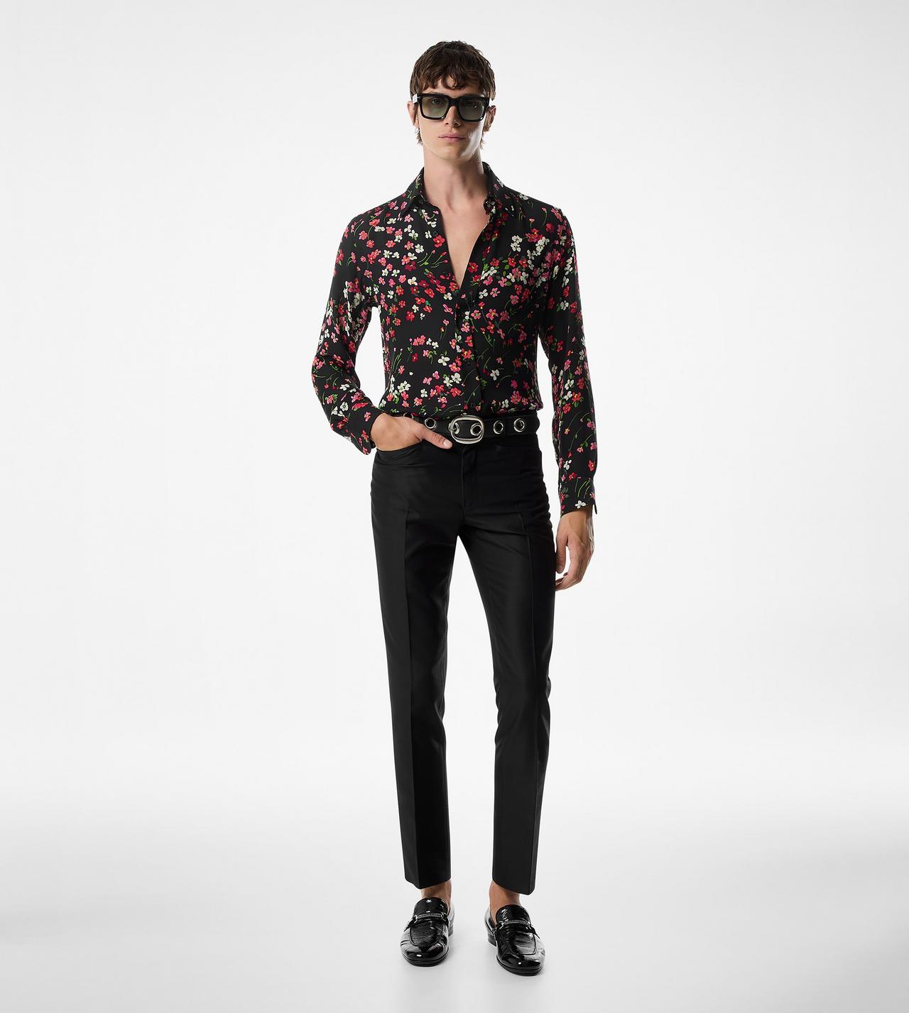 PRINTED DAISY SLIM FIT SHIRT image number 1