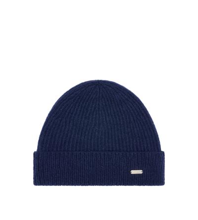 BEANIE HAT WITH TOM FORD METAL PLAQUE image number 0