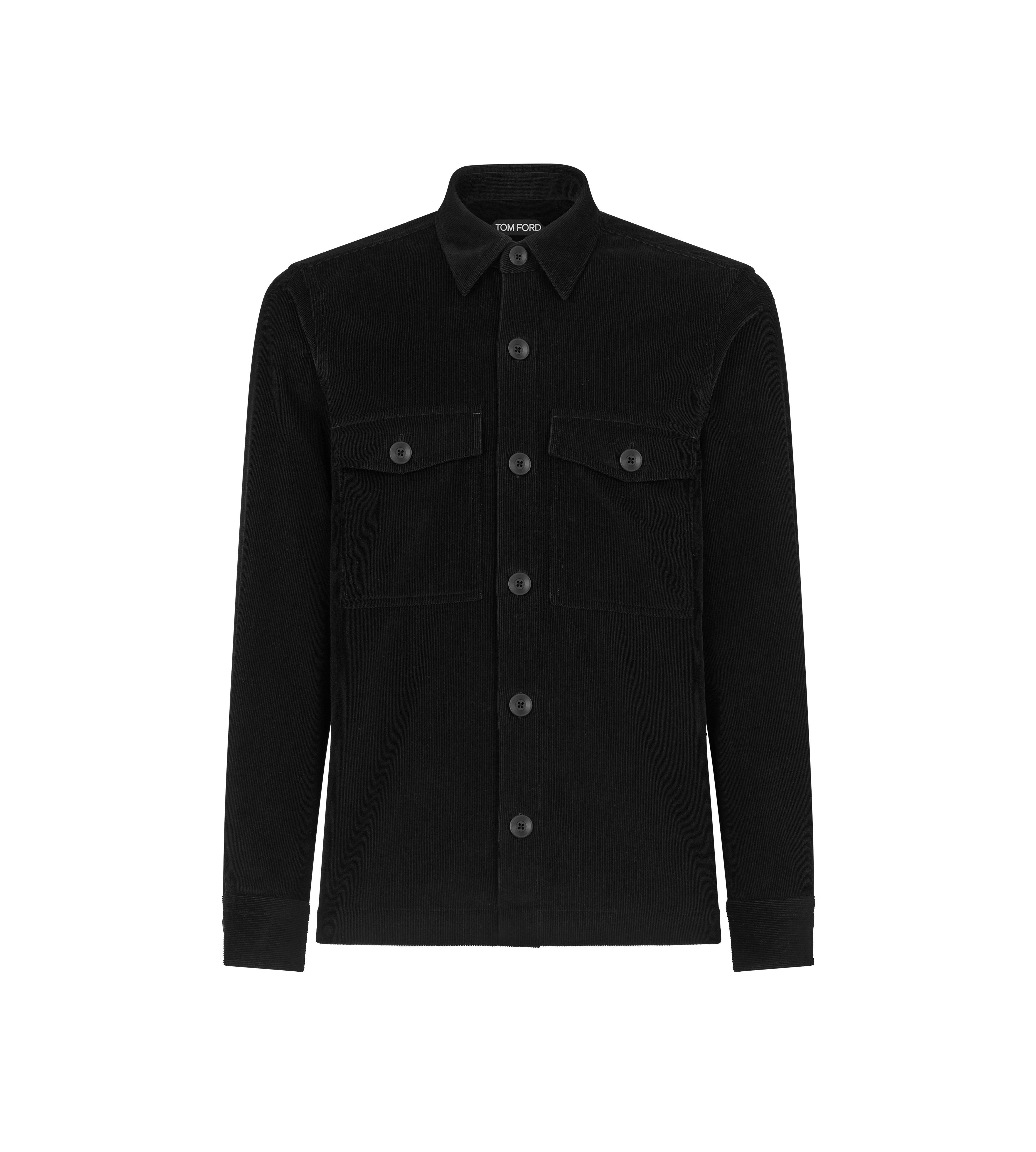 Tシャツ・カットソー TOM FORD 'Double Splittable Light Wool' overshirt LIGHT FELT STAND COLLAR OVERSHIRT | Tom Ford Fashion