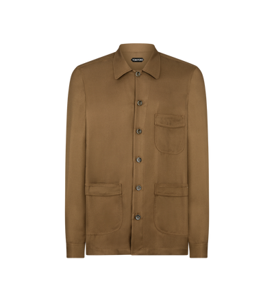 LUXURY SILK TWILL OUTERSHIRT image number 0
