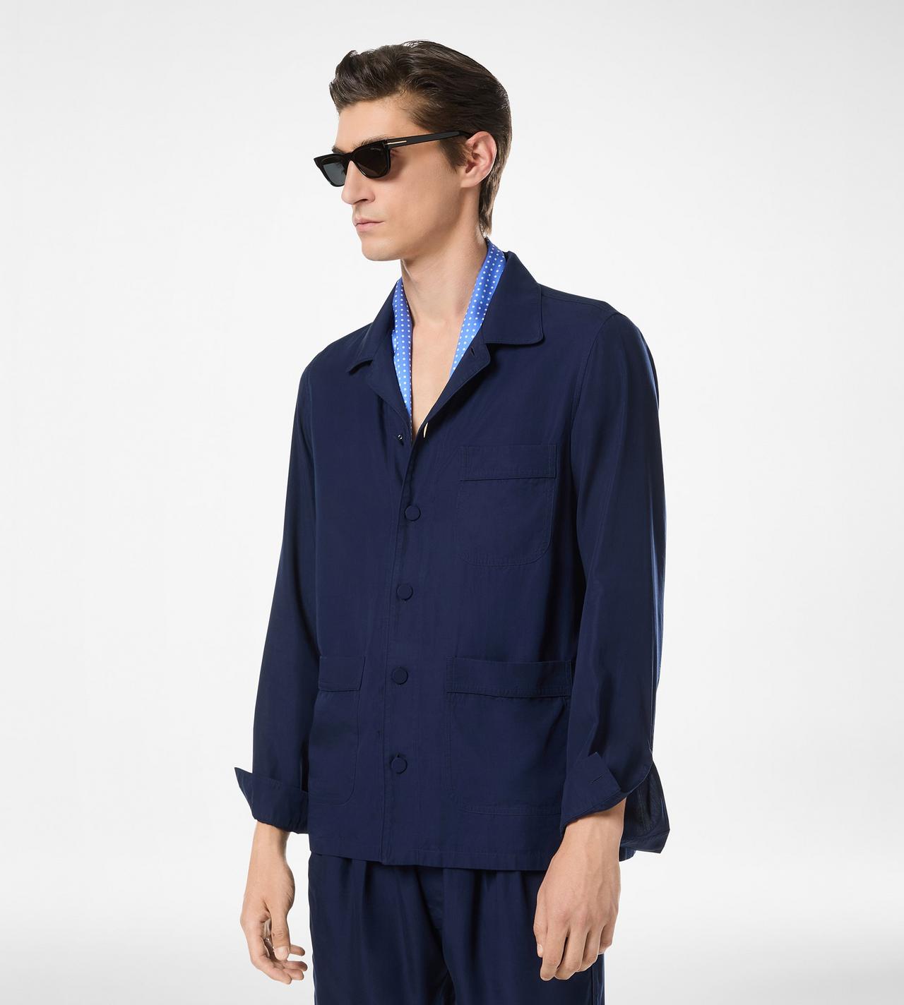 LIGHTWEIGHT LYOCELL PAJAMA SHIRT image number 2